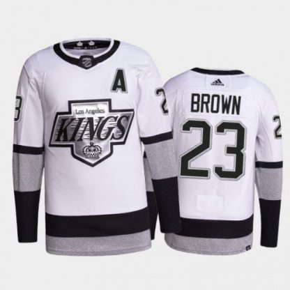 Adidas Los Angeles Kings #23 Dustin Brown Men's 2021-22 Alternate Authentic NHL Jersey - White