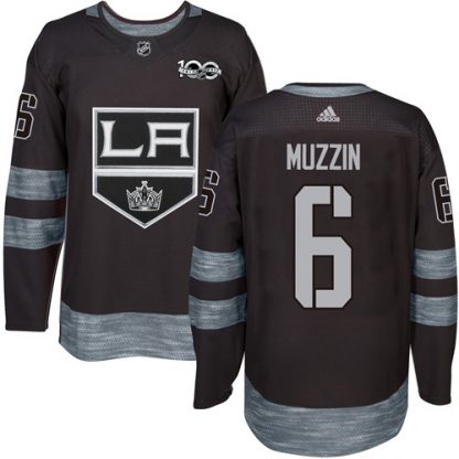 Adidas Los Angeles Kings #6 Jake Muzzin Black 1917-2017 100th Anniversary Stitched NHL Jersey
