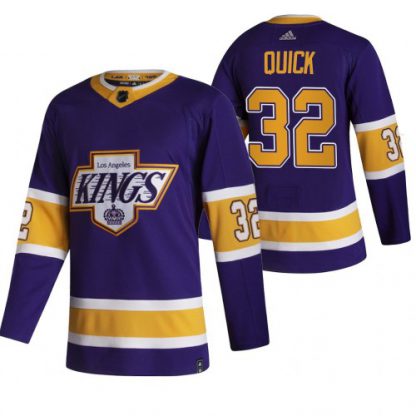 Los Angeles Los Angeles Kings #32 Jonathan Quick Black Men's Adidas 2020-21 Reverse Retro Alternate NHL Jersey