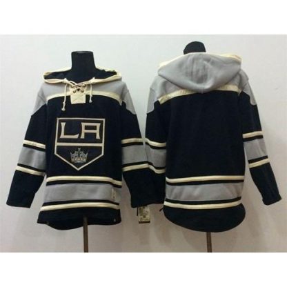 Los Angeles Kings Blank Black Sawyer Hooded Sweatshirt Stitched NHL Jersey