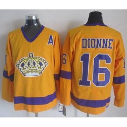 Los Angeles Kings #16 Marcel Dionne Yellow CCM Throwback Stitched NHL Jersey