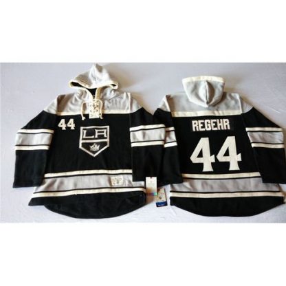 Los Angeles Kings #44 Robyn Regehr Black Sawyer Hooded Sweatshirt Stitched NHL Jersey
