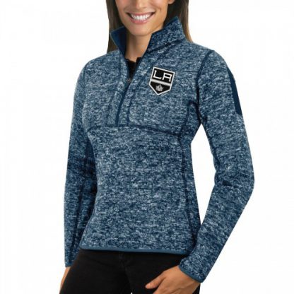 Los Angeles Los Angeles Kings Antigua Women's Fortune 1/2-Zip Pullover Sweater Royal