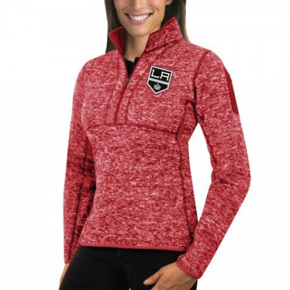 Los Angeles Los Angeles Kings Antigua Women's Fortune 1/2-Zip Pullover Sweater Red