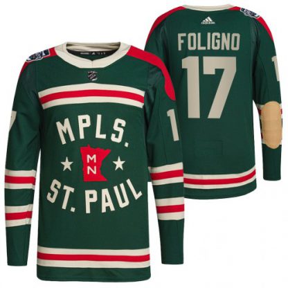 Minnesota Minnesota Wild #17 Marcus Foligno Men's Adidas 2022 Winter Classic Authentic NHL Jersey