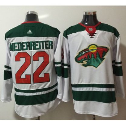 Adidas Minnesota Wild #22 Nino Niederreiter White Road Authentic Stitched NHL Jersey