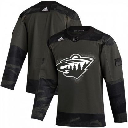 Minnesota Minnesota Wild Adidas 2019 Veterans Day Authentic Practice NHL Jersey Camo