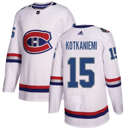 Adidas Montreal Canadiens #15 Jesperi Kotkaniemi White Authentic 2017 100 Classic Stitched NHL Jersey