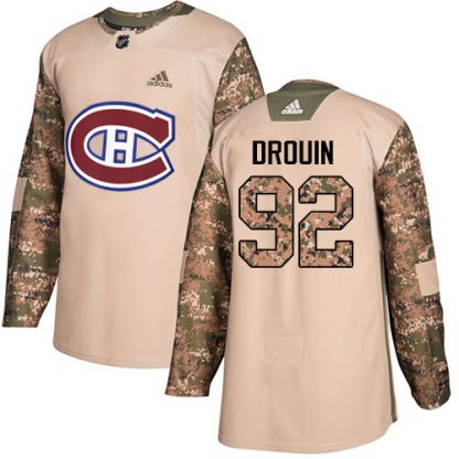 Adidas Montreal Canadiens #92 Jonathan Drouin Camo Authentic 2017 Veterans Day Stitched NHL Jersey