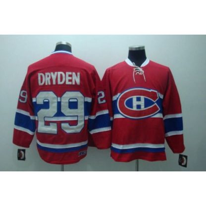 Montreal Canadiens #29 Ken Dryden Stitched Red CH CCM Throwback NHL Jersey