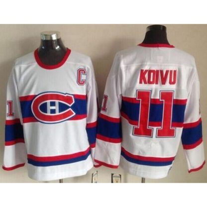 Montreal Canadiens #11 Saku Koivu White CCM Throwback Stitched NHL Jersey