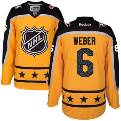 Montreal Canadiens #6 Shea Weber Yellow 2017 All-Star Atlantic Division Women's Stitched NHL Jersey