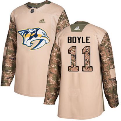 Adidas Nashville Predators #11 Brian Boyle Camo Authentic 2017 Veterans Day Stitched NHL Jersey