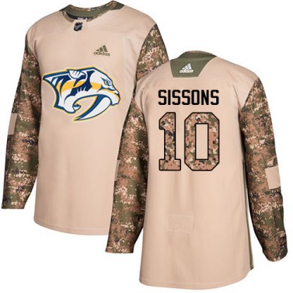 Adidas Nashville Predators #10 Colton Sissons Camo Authentic 2017 Veterans Day Stitched NHL Jersey