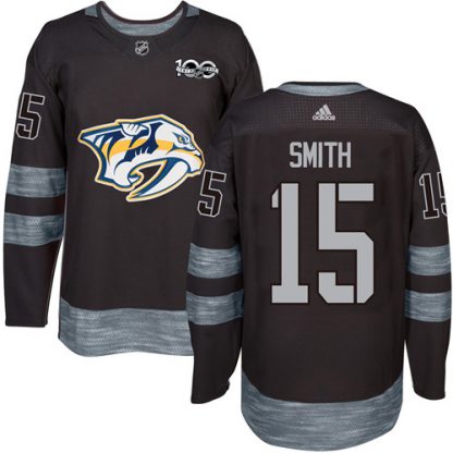 Adidas Nashville Predators #15 Craig Smith Black 1917-2017 100th Anniversary Stitched NHL Jersey