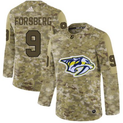 Adidas Nashville Predators #9 Filip Forsberg Camo Authentic Stitched NHL Jersey