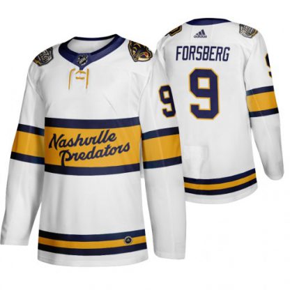 Adidas Nashville Predators #9 Filip Forsberg Men's White 2020 Winter Classic Retro Authentic NHL Jersey