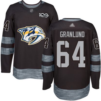 Adidas Nashville Predators #64 Mikael Granlund Black 1917-2017 100th Anniversary Stitched NHL Jersey