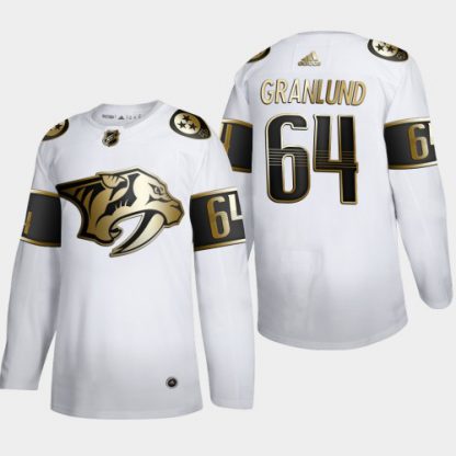Nashville Nashville Predators #64 Mikael Granlund Men's Adidas White Golden Edition Limited Stitched NHL Jersey
