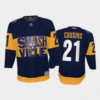 Adidas Nashville Predators #21 Nick Cousins Youth 2022 Stadium Series Game NHL Jersey - Navy