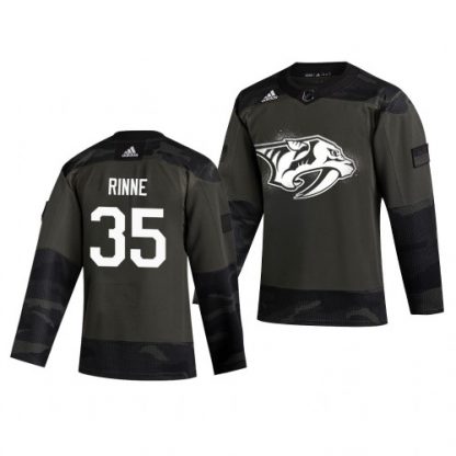 Nashville Nashville Predators #35 Pekka Rinne Adidas 2019 Veterans Day Men's Authentic Practice NHL Jersey Camo