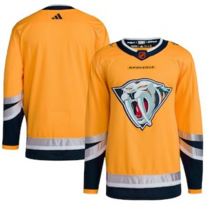 Nashville Nashville Predators Blank Men's adidas Reverse Retro 2.0 Authentic Player Jersey - Gold