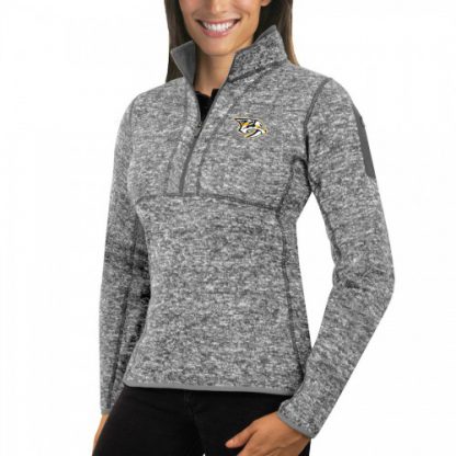Nashville Nashville Predators Antigua Women's Fortune 1/2-Zip Pullover Sweater Black