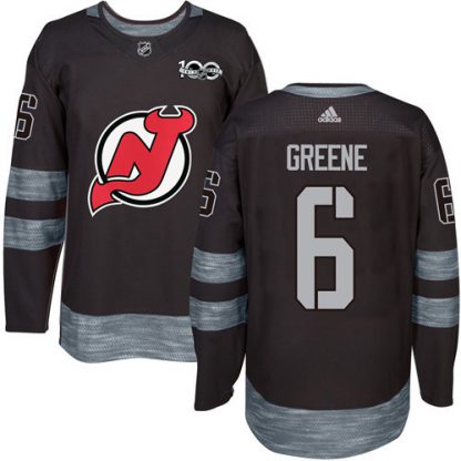 Adidas New Jersey Devils #6 Andy Greene Black 1917-2017 100th Anniversary Stitched NHL Jersey