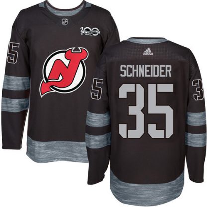 Adidas New Jersey Devils #35 Cory Schneider Black 1917-2017 100th Anniversary Stitched NHL Jersey
