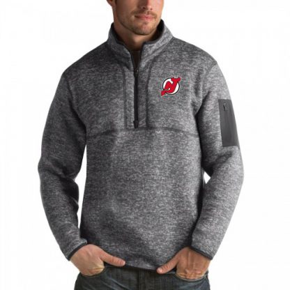New Jersey New Jersey Devils Antigua Fortune Quarter-Zip Pullover Jacket Black