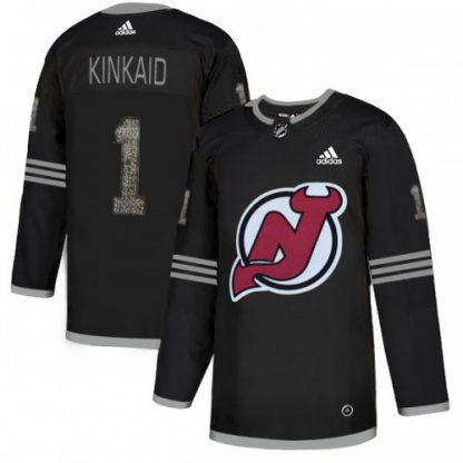 Adidas New Jersey Devils #1 Keith Kinkaid Black Authentic Classic Stitched NHL Jersey