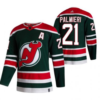 New Jersey New Jersey Devils #21 Kyle Palmieri Green Men's Adidas 2020-21 Reverse Retro Alternate NHL Jersey