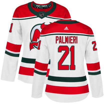 Adidas New Jersey Devils #21 Kyle Palmieri White Alternate Authentic Women's Stitched NHL Jersey