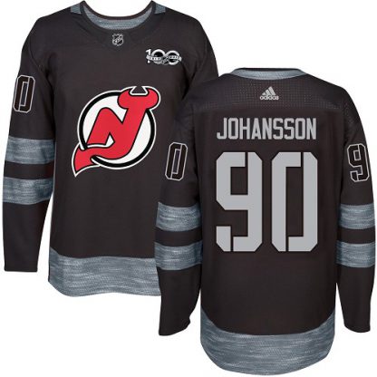 Adidas New Jersey Devils #90 Marcus Johansson Black 1917-2017 100th Anniversary Stitched NHL Jersey