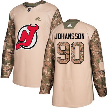 Adidas New Jersey Devils #90 Marcus Johansson Camo Authentic 2017 Veterans Day Stitched NHL Jersey