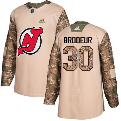 Adidas New Jersey Devils #30 Martin Brodeur Camo Authentic 2017 Veterans Day Stitched NHL Jersey