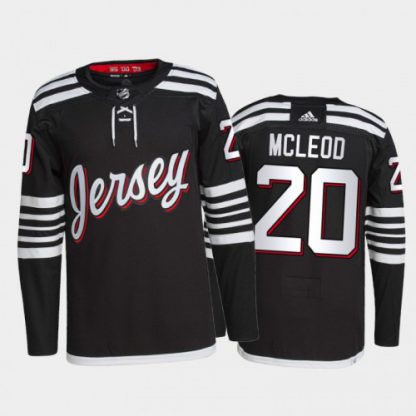 Adidas New Jersey Devils #20 Michael Mcleod Men's 2021-22 Alternate Authentic NHL Jersey - Black