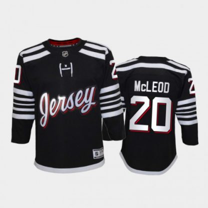 Adidas New Jersey Devils #20 Michael Mcleod Youth 2021-22 Alternate Game NHL Jersey - Black