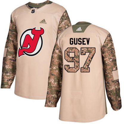 Adidas New Jersey Devils #97 Nikita Gusev Camo Authentic 2017 Veterans Day Stitched NHL Jersey