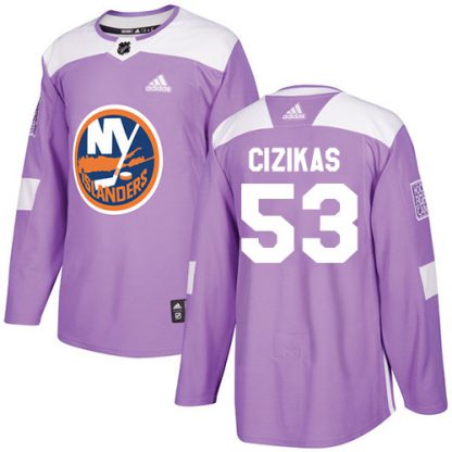 Adidas New York Islanders #53 Casey Cizikas Purple Authentic Fights Cancer Stitched NHL Jersey