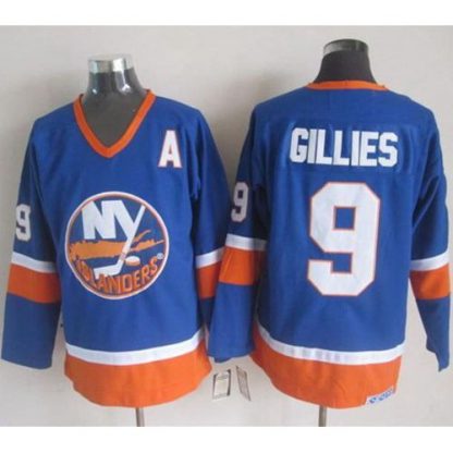 New York Islanders #9 Clark Gillies Baby Blue CCM Throwback Stitched NHL Jersey