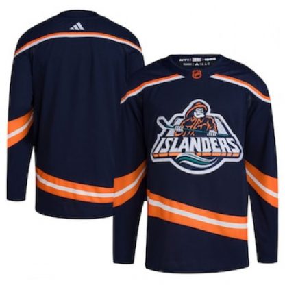 New York New York Islanders Blank Men's adidas Reverse Retro 2.0 Authentic Player Jersey - Navy