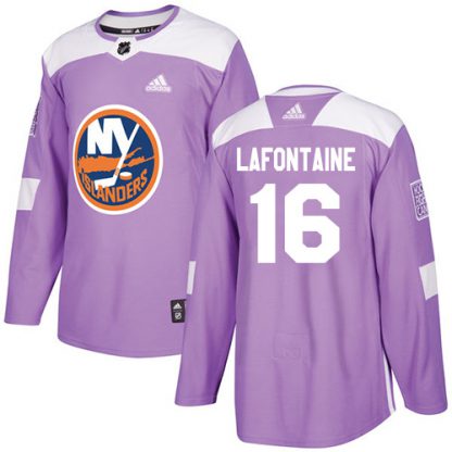 Adidas New York Islanders #16 Pat LaFontaine Purple Authentic Fights Cancer Stitched NHL Jersey