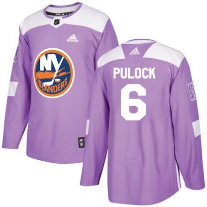 Adidas New York Islanders #6 Ryan Pulock Purple Authentic Fights Cancer Stitched NHL Jersey