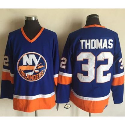 New York Islanders #32 Thomas Baby Blue CCM Throwback Stitched NHL Jersey