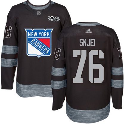 Adidas New York Rangers #76 Brady Skjei Black 1917-2017 100th Anniversary Stitched NHL Jersey