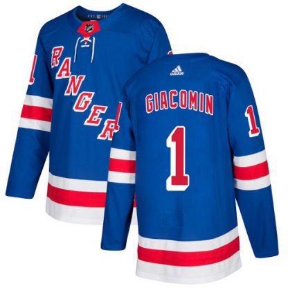 Adidas New York Rangers #1 Eddie Giacomin Royal Blue Home Authentic Stitched NHL Jersey