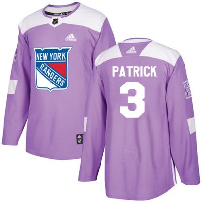 Adidas New York Rangers #3 James Patrick Purple Authentic Fights Cancer Stitched NHL Jersey