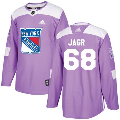 Adidas New York Rangers #68 Jaromir Jagr Purple Authentic Fights Cancer Stitched NHL Jersey