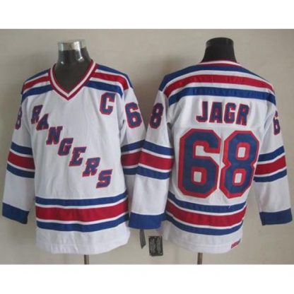 New York Rangers #68 Jaromir Jagr White CCM Throwback Stitched NHL Jersey